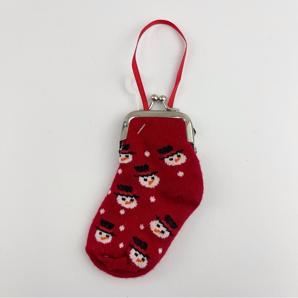 Ganz Sock Coin Purse Christmas Ornament Letter F - Picture 2 of 4